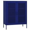 Best deal ⌛ VidaXL Storage Cabinet Navy Blue 31.5"x13.8"x40" Steel ✔️