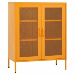 Coupon 🧨 VidaXL Storage Cabinet Mustard Yellow 31.5"x13.8"x40" Steel 🎁