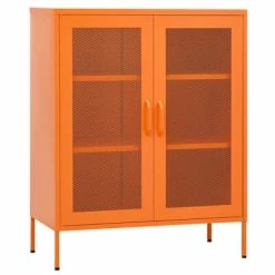 Top 10 😉 VidaXL Storage Cabinet Orange 31.5"x13.8"x40" Steel ⌛