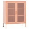 Discount 😉 VidaXL Storage Cabinet Pink 31.5"x13.8"x40" Steel 🥰