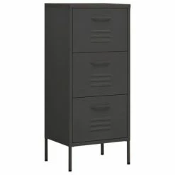 Wholesale 🛒 VidaXL Storage Cabinet Anthracite 16.7"x13.8"x40" Steel 👏
