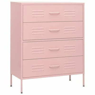 Wholesale π VidaXL Chest of Drawers Pink 31.5"x13.8"x40" Steel π€© 1 Wholesale π VidaXL Chest of Drawers Pink 31.5"x13.8"x40" Steel π€©
