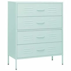 Best deal 🔔 VidaXL Chest of Drawers Mint 31.5"x13.8"x40" Steel 👏