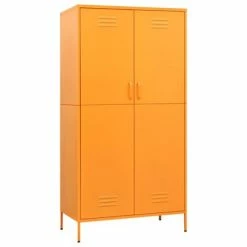 Buy ⌛ VidaXL Wardrobe Mustard Yellow 35.4"x19.7"x70.9" Steel 🎉
