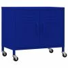 Wholesale 😀 VidaXL Storage Cabinet Navy Blue 23.6"x13.8"x22" Steel 🧨