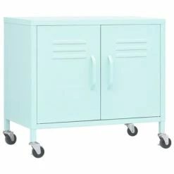 Budget 💯 VidaXL Storage Cabinet Mint 23.6"x13.8"x22" Steel 👍