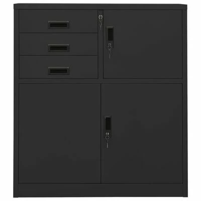 Coupon 🛒 VidaXL Office Cabinet Anthracite 35.4"x15.7"x40.2" Steel 😉 2 Coupon 🛒 VidaXL Office Cabinet Anthracite 35.4"x15.7"x40.2" Steel 😉 - Image 2