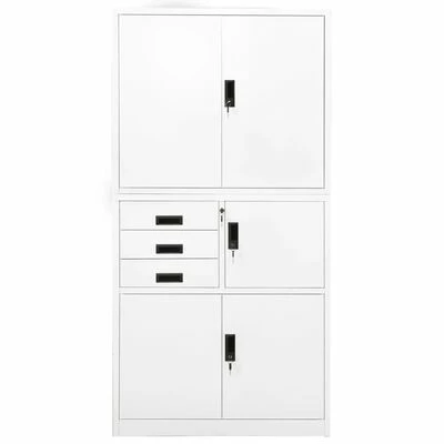 Coupon ๐ VidaXL Office Cabinet White 35.4"x15.7"x70.9" Steel ๐งจ 2 Coupon ๐ VidaXL Office Cabinet White 35.4"x15.7"x70.9" Steel ๐งจ - Image 2
