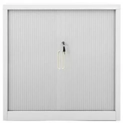 Cheapest ❤️ VidaXL Sliding Door Cabinet Gray 35.4"x15.7"x35.4" Steel 🌟 -Cabinets & Storage Sales image 2 336430