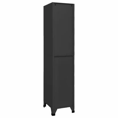 Flash Sale 🛒 VidaXL Locker Cabinet Anthracite 15"x17.7"x70.9" Steel 🥰 2 Flash Sale 🛒 VidaXL Locker Cabinet Anthracite 15"x17.7"x70.9" Steel 🥰 - Image 2