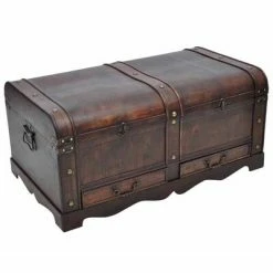 Cabinets & Storage Sales 2 Promo ๐ฅฐ VidaXL Wooden Treasure Chest Large Brown โจ