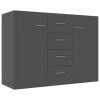 Outlet 🌟 VidaXL Sideboard Gray 34.6"x11.8"x25.6" Engineered Wood 🎁