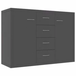 Outlet 🌟 VidaXL Sideboard Gray 34.6"x11.8"x25.6" Engineered Wood 🎁
