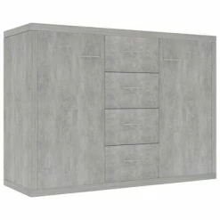 Best reviews of 👍 VidaXL Sideboard Concrete Gray 34.6"x11.8"x25.6" Engineered Wood 🔔