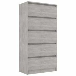 Cheapest ⭐ VidaXL Drawer Sideboard Concrete Gray 23.6"x13.8"x47.6" Engineered Wood ✨