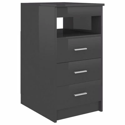 Best deal βοΈ VidaXL Drawer Cabinet High Gloss Gray 15.7"x19.7"x29.9" Engineered Wood π― 1 Best deal βοΈ VidaXL Drawer Cabinet High Gloss Gray 15.7"x19.7"x29.9" Engineered Wood π―