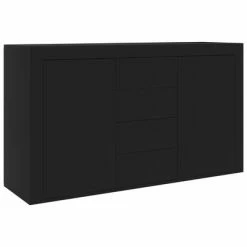 Top 10 🛒 VidaXL Sideboard Black 47.2"x14.2"x27.2" Engineered Wood ✔️