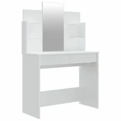 Coupon 𧨠VidaXL π Dressing Table with Mirror White 37.8"x15.7"x55.9" π