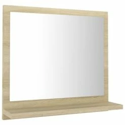 Promo 🛒 VidaXL Bathroom Mirror Sonoma Oak 15.7"x4.1"x14.6" Engineered Wood 😉