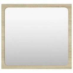 Promo 🛒 VidaXL Bathroom Mirror Sonoma Oak 15.7"x0.6"x14.6" Engineered Wood 🛒