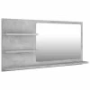 Cheapest 🔔 VidaXL Bathroom Mirror Concrete Gray 35.4"x4.1"x17.7" Engineered Wood 😀
