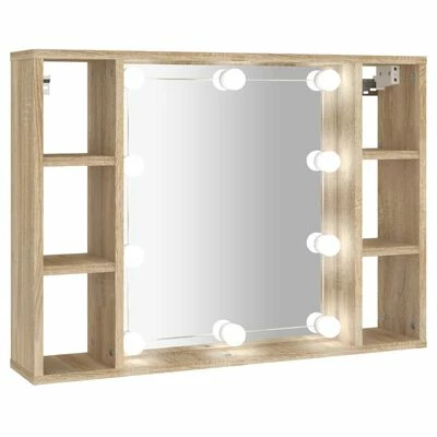 Best deal ๐คฉ VidaXL Mirror Cabinet with LED Sonoma Oak 29.9"x5.9"x21.7" โจ 1 Best deal ๐คฉ VidaXL Mirror Cabinet with LED Sonoma Oak 29.9"x5.9"x21.7" โจ