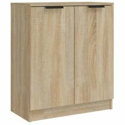 Hot Sale ⌛ VidaXL Sideboard Sonoma Oak 23.6"x11.8"x27.6" Engineered Wood 🧨