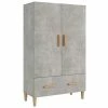 Brand new 💯 VidaXL Highboard Concrete Gray 27.6"x12.2"x45.3" Engineered Wood ⭐