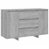 Best Pirce 🎉 VidaXL Sideboard with 3 Drawers Gray Sonoma 47.2"x16.1"x29.5" Engineered Wood 🔔