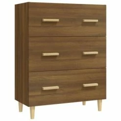 Cheapest ❤️ VidaXL Sideboard Brown Oak 27.6"x13.4"x35.4" Engineered Wood 🔔