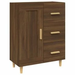 New 🎉 VidaXL Sideboard Brown Oak 27.4"x13.4"x35.4" Engineered Wood ⌛