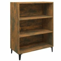Deals 🛒 VidaXL Sideboard Smoked Oak 27.4"x12.8"x35.4" Engineered Wood 🎁