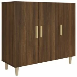 Hot Sale ❤️ VidaXL Sideboard Brown Oak 35.4"x13.4"x31.5" Engineered Wood 🥰