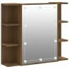Best reviews of ✨ VidaXL Mirror Cabinet with LED Brown Oak 27.6"x6.5"x23.6" ✨