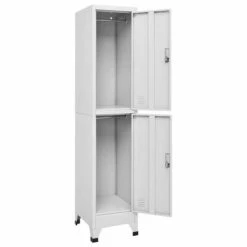 Cheapest ⌛ VidaXL Locker Cabinet with 2 Compartments 15"x17.7"x70.9" 🔔 -Cabinets & Storage Sales image 3 244473