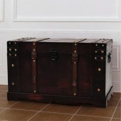 Brand new โค๏ธ VidaXL Vintage Treasure Chest Wood 26"x15"x15.7" ๐ 8 Brand new โค๏ธ VidaXL Vintage Treasure Chest Wood 26"x15"x15.7" ๐ -Cabinets & Storage Sales image 3 245478