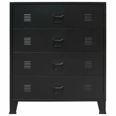 Wholesale π VidaXL Chest of Drawers Metal Industrial Style 30.7"x15.7"x36.6" Black π 3 Wholesale π VidaXL Chest of Drawers Metal Industrial Style 30.7"x15.7"x36.6" Black π - Image 3