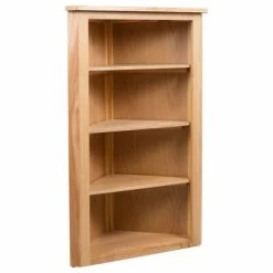 Best deal 😍 VidaXL Corner Shelf 23.2"x14.1"x39.3" Solid Oak Wood 🛒 -Cabinets & Storage Sales image 3 247041