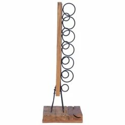 Flash Sale 🛒 VidaXL Wine Rack for 6 Bottles 13.8"x13.8"x39.4" Solid Teak Wood ✔️ -Cabinets & Storage Sales image 3 288809