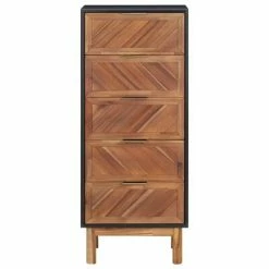 Discount 😍 VidaXL Sideboard 17.7"x12.6"x45.3" Solid Acacia Wood and MDF ❤️ -Cabinets & Storage Sales image 3 289907