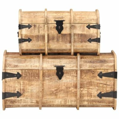 Cheap ๐ VidaXL Storage Chests 2 Pieces Solid Mango Wood ๐ 3 Cheap ๐ VidaXL Storage Chests 2 Pieces Solid Mango Wood ๐ - Image 3