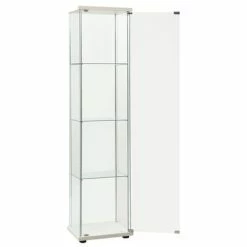 Hot Sale 🔥 VidaXL Storage Cabinet Tempered Glass White ✨ -Cabinets & Storage Sales image 3 322795