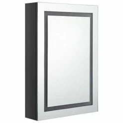Best reviews of 👏 VidaXL LED Bathroom Mirror Cabinet Shining Black 19.7"x5.1"x27.6" ⌛ -Cabinets & Storage Sales image 3 326489