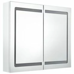 Brand new 🔥 VidaXL LED Bathroom Mirror Cabinet Shining White 31.5"x4.7"x26.8" 👏 -Cabinets & Storage Sales image 3 326517
