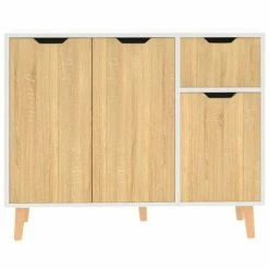 Promo โ๏ธ VidaXL Sideboard White and Sonoma Oak 35.4"x11.8"x28.3" Engineered Wood ๐ 8 Promo โ๏ธ VidaXL Sideboard White and Sonoma Oak 35.4"x11.8"x28.3" Engineered Wood ๐ -Cabinets & Storage Sales image 3 326818