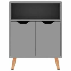 Outlet ✔️ VidaXL Sideboard Gray 23.6"x11.8"x28.3" Engineered Wood 👏 -Cabinets & Storage Sales image 3 326824