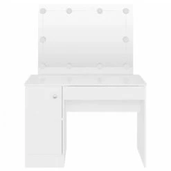 Brand new ⌛ VidaXL Makeup Table with LED Lights 43.3"x21.7"x57.1" MDF White 😀 -Cabinets & Storage Sales image 3 331546