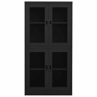Coupon ✨ VidaXL Office Cabinet Anthracite 35.4"x15.7"x70.9" Steel and Tempered Glass 🤩 3 Coupon ✨ VidaXL Office Cabinet Anthracite 35.4"x15.7"x70.9" Steel and Tempered Glass 🤩 - Image 3