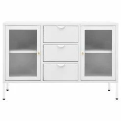 Deals ✔️ VidaXL Sideboard White 41.3"x13.8"x27.6" Steel and Tempered Glass ✔️ 8 Deals ✔️ VidaXL Sideboard White 41.3"x13.8"x27.6" Steel and Tempered Glass ✔️ -Cabinets & Storage Sales image 3 336077
