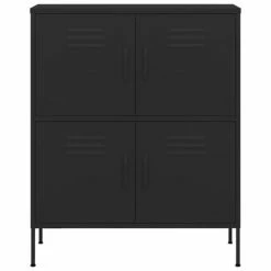 Best reviews of 👏 VidaXL Storage Cabinet Black 31.5"x13.8"x40" Steel 🔔 -Cabinets & Storage Sales image 3 336142
